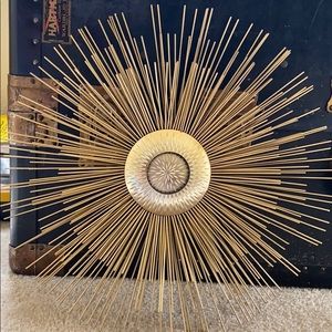 Gold sun wall decal